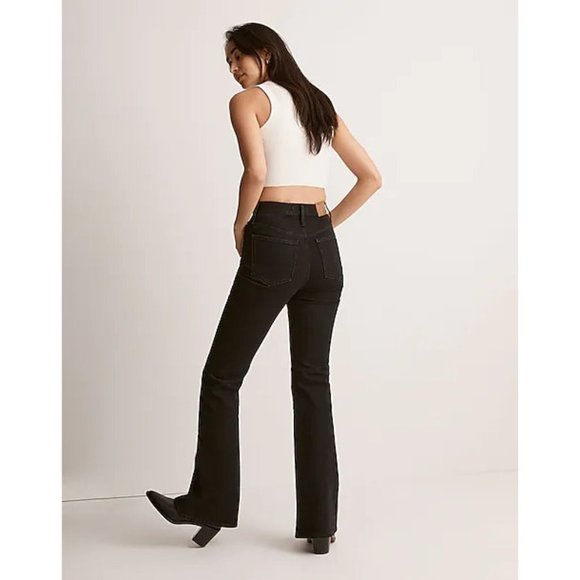 NWT Womens Madewell Black The Perfect Vintage Flare Jean in Sherborn Wash NEW - Picture 4 of 7